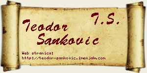 Teodor Sanković vizit kartica